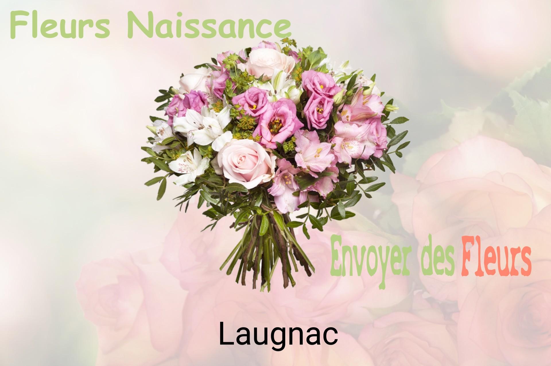 Bouquet de fleurs de naissance livré à Laugnac