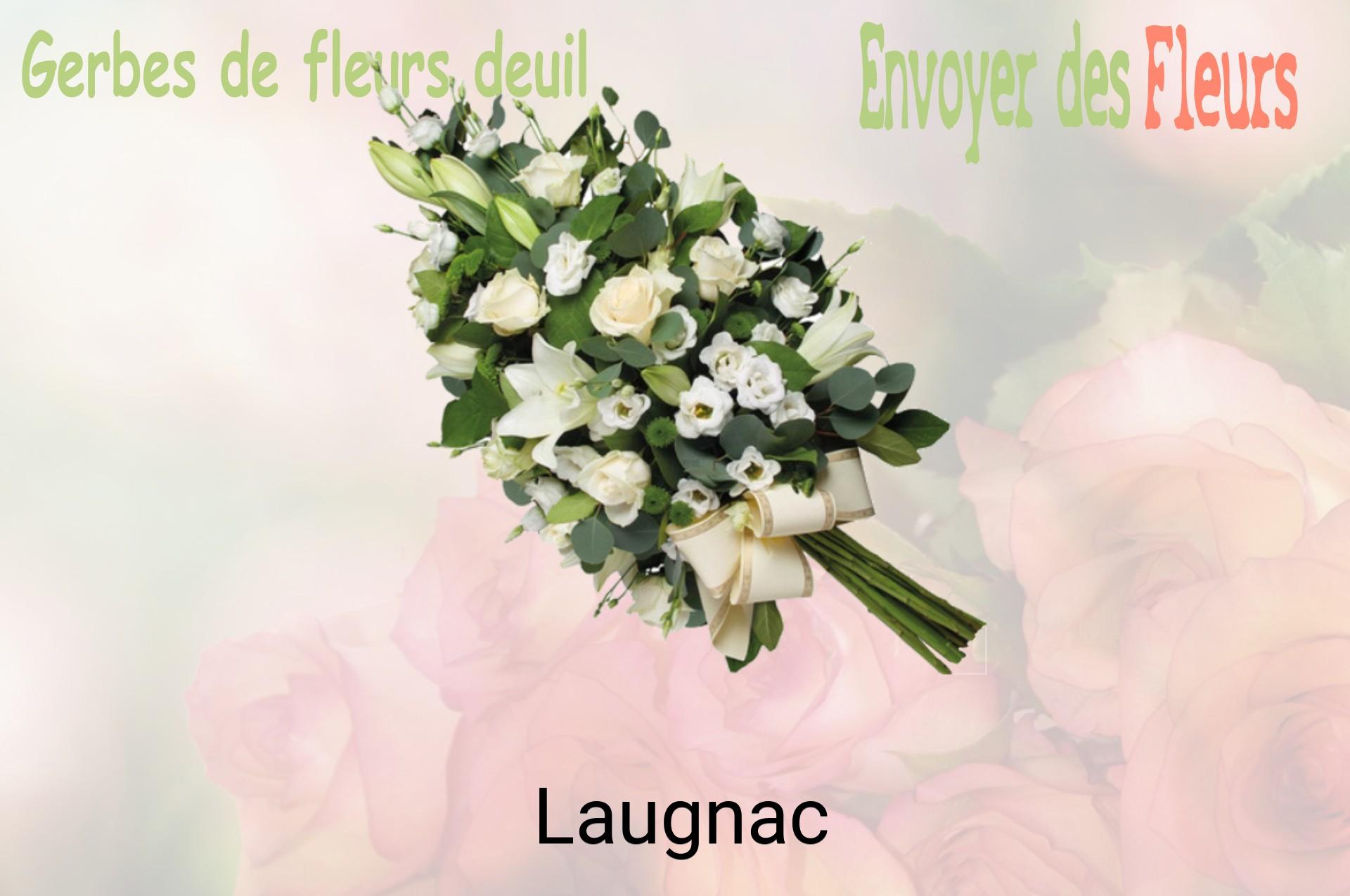 Gerbe de fleurs de deuil livrée à Laugnac